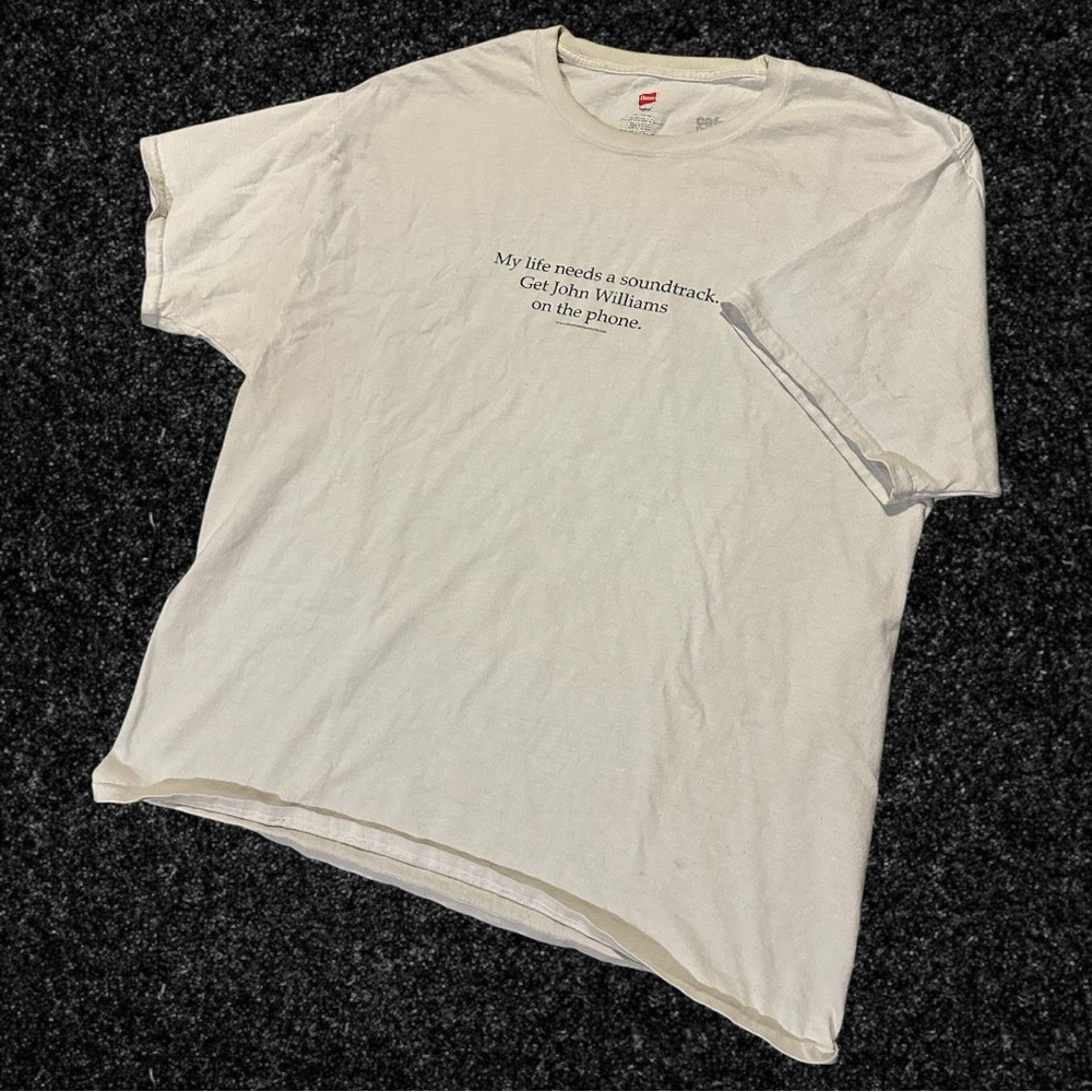 John Williams Funny White Short Sleeve Tee